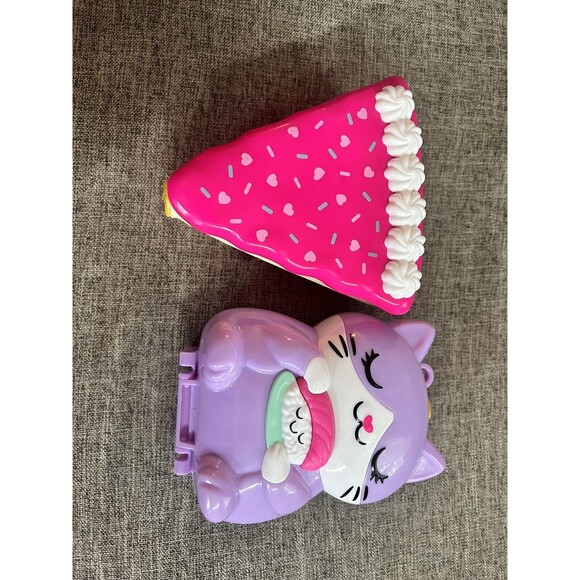 Mattel Polly Pocket Purple Cat Sushi Shop And Birthday Cake - Picture 7 of 9